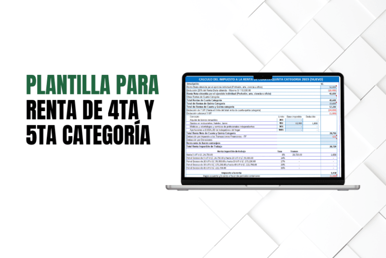 Plantilla para Cálculo de Renta anual de 4ta y 5ta Categoría – Excel ...