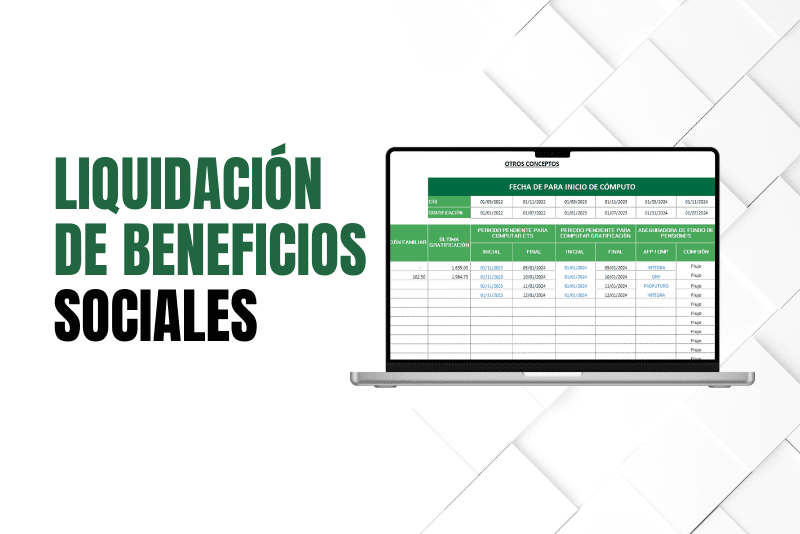 Plantilla en excel para calcular liquidacion de beneficios sociales